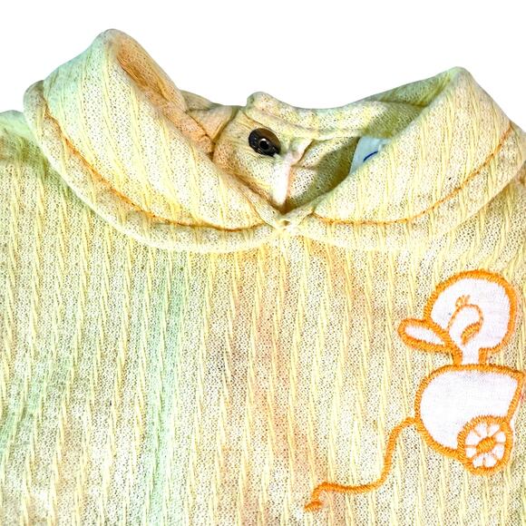 Vintage Baby Romper Unisex Infant Size 6 months Butter Yellow - Picture 6 of 10